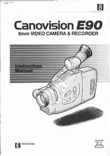 Canon E 90 manual. Camera Instructions.